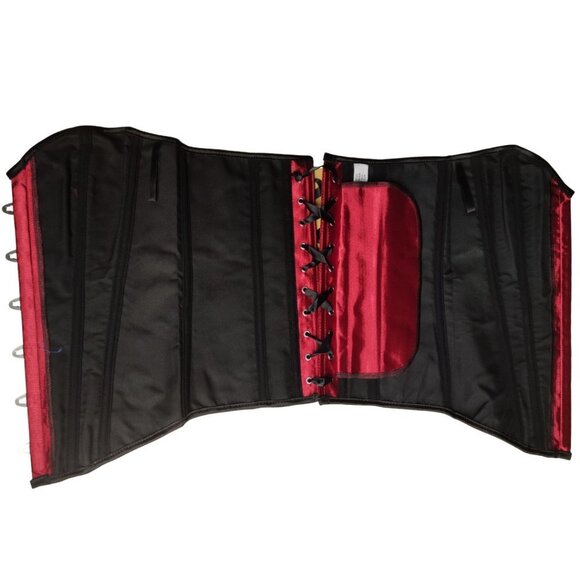 💜 NWT Red Sparkle Overbust Corset and Thong Set - Picture 7 of 9